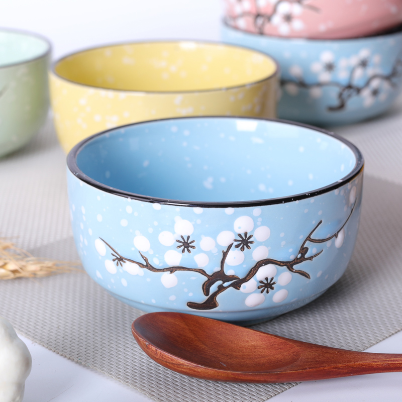 By the valley of household ceramic bowl bowl chopsticks home gift box set to use household single suit dishes for dinner