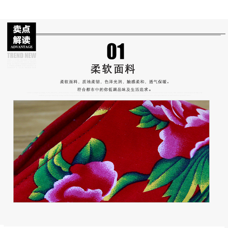 Vương Nguyên cũ Bắc Kinh ngàn đôi giày nữ phong cách Trung Quốc handmade cotton ấm nhà Baotou dép lê nữ mùa đông giày vascara