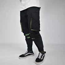 Sports overalls mens autumn and winter Joker Leisure outdoor loose sports pants European and American training muscle fitness pants