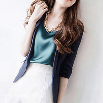 Mulberry Silk Harness Vest Woman Silk Satin Genuine Silk Outside Wearing A Bottom Round Neckline Matching Suit 2021 Summer