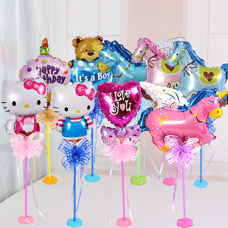 Birthday 100-day anniversary dinner table balloon layout props tableballoon floating balloon pillar base cartoon mini balloon