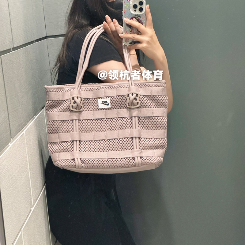 Nike Solid Color Versatile Zipper Closure Handbag Shoulder Bag Regular Women's Model Cu2607