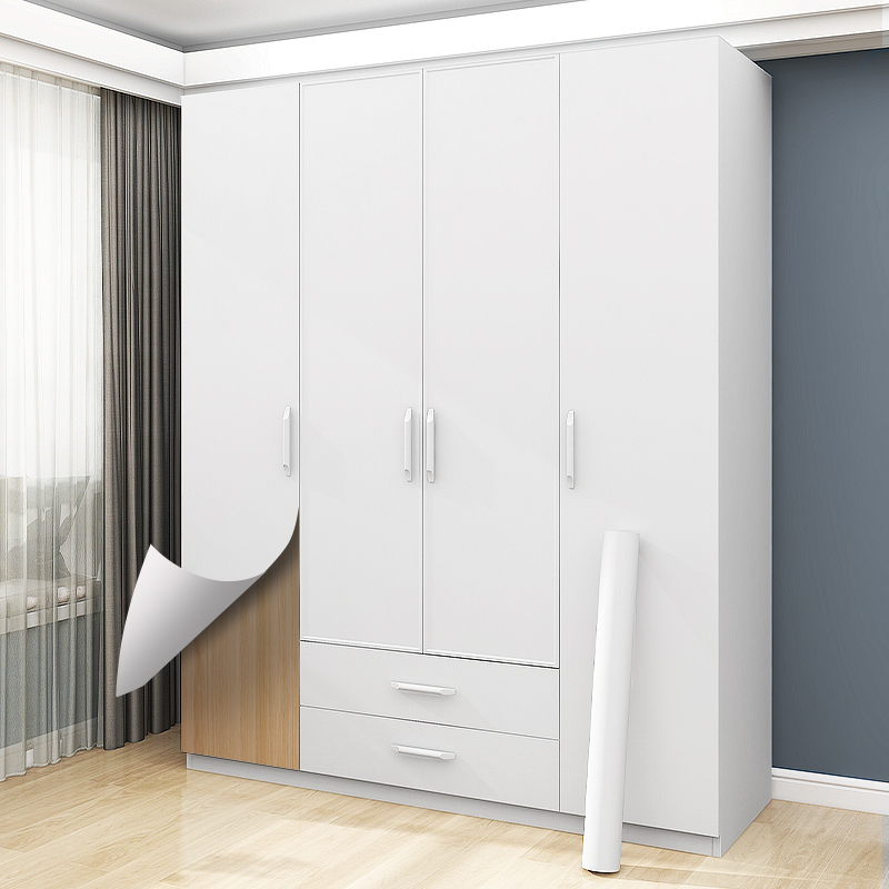 Skin-sensitive Wardrobe Stickers RENOVATED SELF-ADHESIVE FORMALDEHYDE-FREE CABINET DOOR TRANSFER DOOR HOME CHANGED COLOR SPECIAL CLING FILM THICKENED