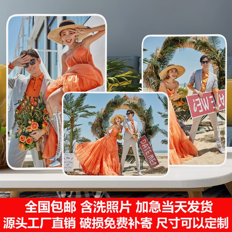 8 10inch 12inch Acrylic Crystal Family Portrait Creative Combination Display Stand Wedding Photo Enlargement Wall-Mounted Photo Frame Production