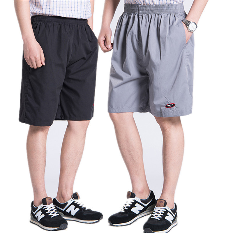 Summer Plus-Size Men's Cotton Shorts for Middle-Aged and Elderly Men, Casual Loose-Fitting Five-Point Shorts