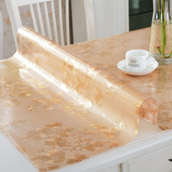 PVC dining table cloth waterproof oil -proof and hot -free soft plastic glass table cloth table cushion table matte sculpture crystal board