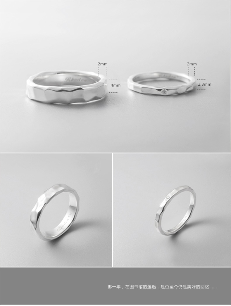 Bague mixte RHODON en Argenterie - Ref 3089363 Image 13