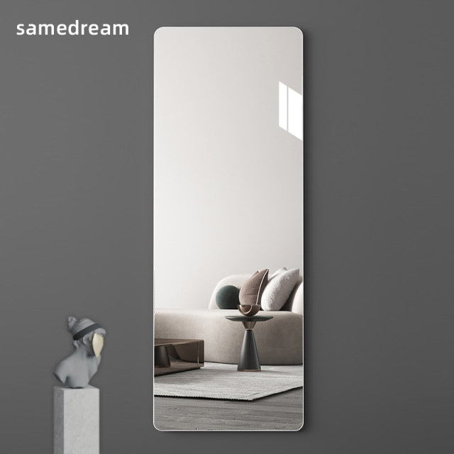 Mirror paste wall self -stick body mirror home dressing mirror girl bedroom Makeup wall hanging paste dormitory test clothes hanging wall