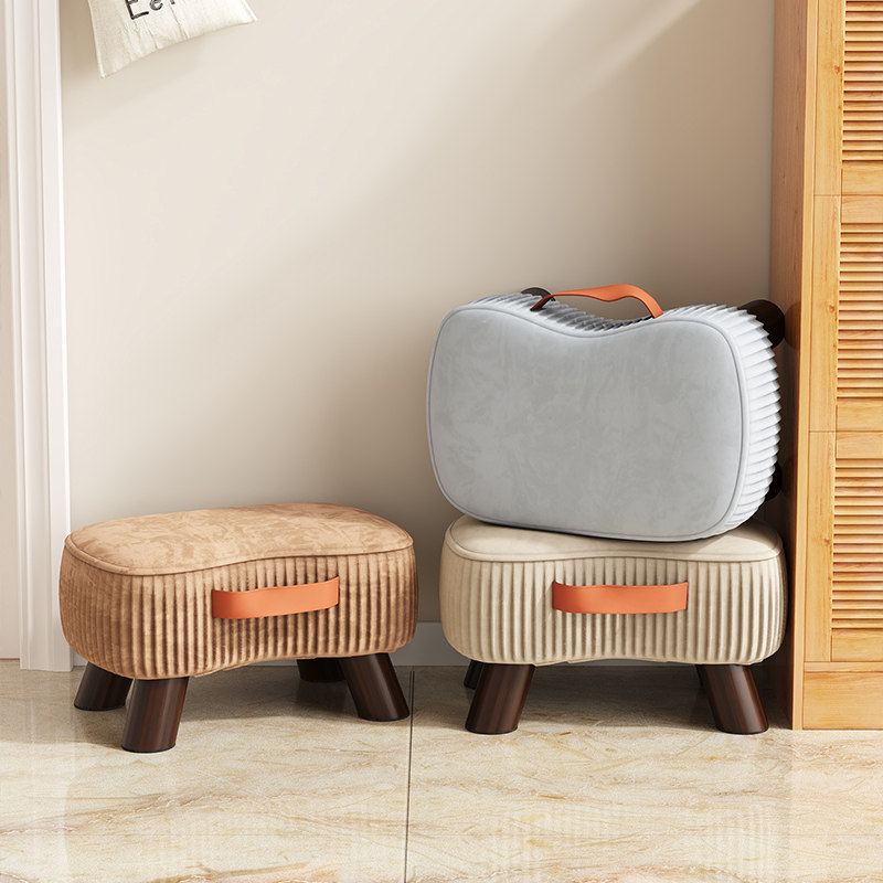 Stool Home doorway Shoes Stool creative Apple stool Sitting Style Shoes bench Living room sofa Stool Solid Wood Small Bench-Taobao