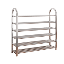 Stainless steel shoe rack for home door simple multi-layer small narrow rental shoe cabinet storage 2024 new hot style