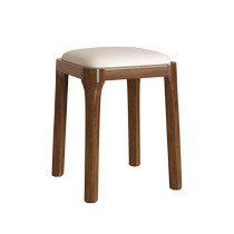 Solid wood dining chair home living room stackable soft bag stool modern simple dining stool spare bench dining table wooden chair