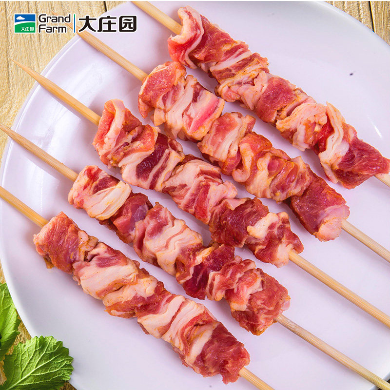 大庄园 新西兰羔羊肉串 6袋66串共1200g 天猫优惠券折后￥116顺丰包邮（￥146-30）