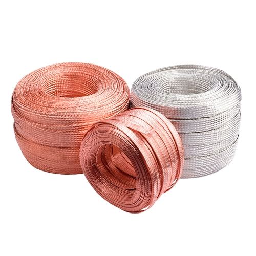 Медная плетеная полосовая заземляющая проволока 6/10/25/35/50 квадратный метр Broncow мягкая обнаженная медная проволока 1 -метровая оловянная плоская проводя