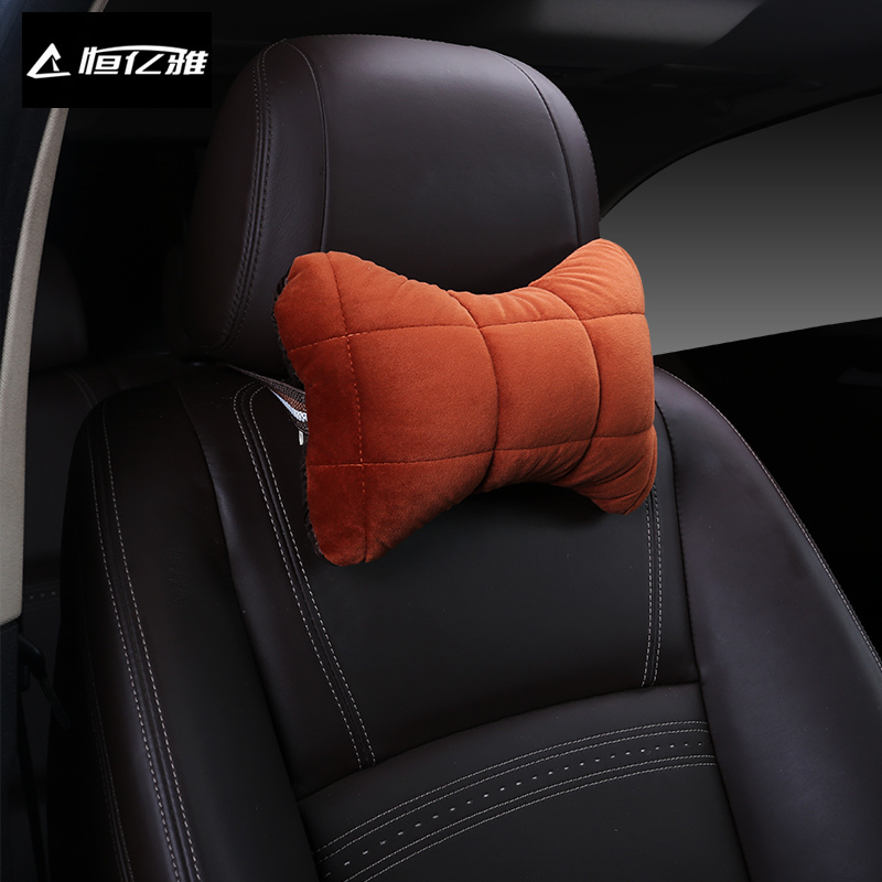 Winter Car Pillow Pair of Fitted Neck Pillow Plush Cute On-board Head Leaning Pillow Four Seasons Car neck Cervical Spine Pillow