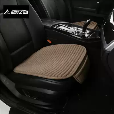 Car seat cushion in summer without backrest single piece cotton and linen anti-skid rear row single Four Seasons universal non-tie seat cushion three-piece set
