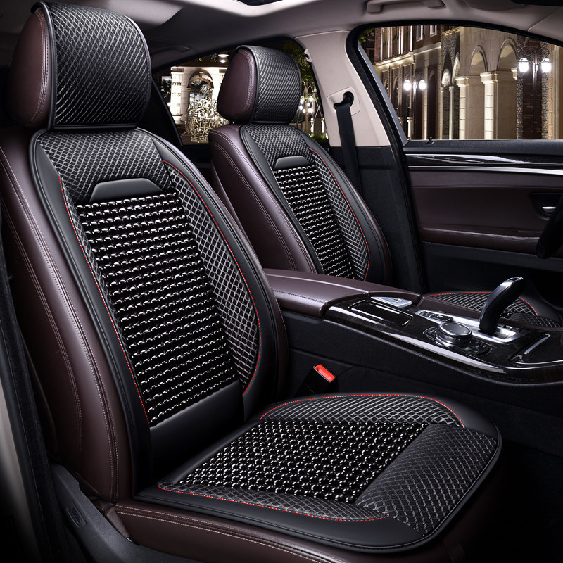 New car wooden bead cushion summer breathable cool mat four seasons universal bead car mat half bag seat cushion summer seat cover