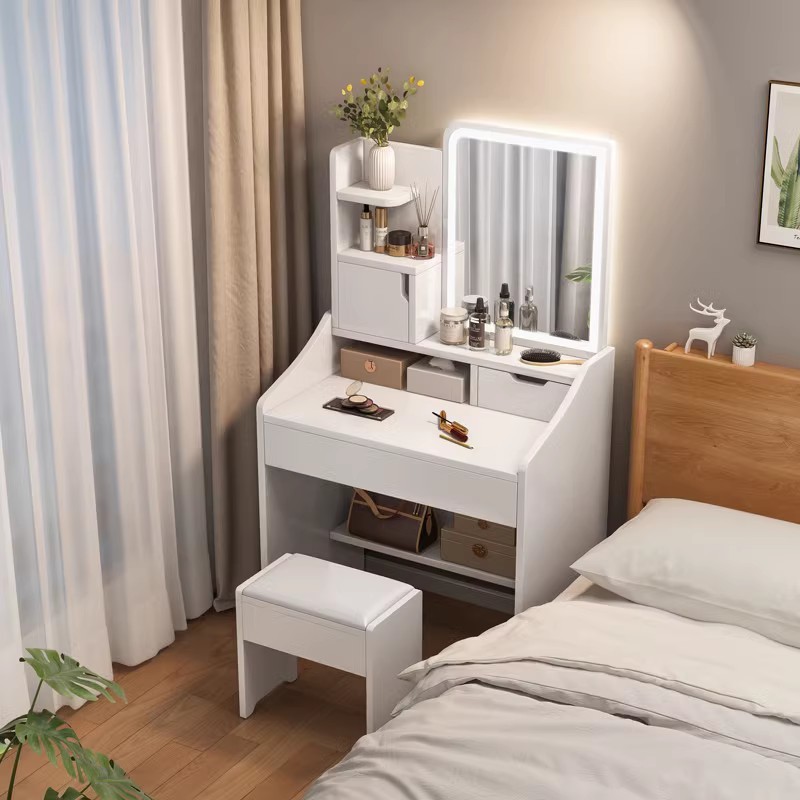 Dresser Small bedroom modern minimalist desk Makeup Desk Integrated Lockers Net Red Small Family Type Makeup Table