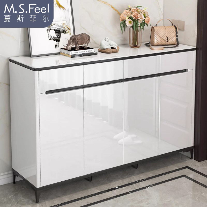 Baking lacquered shoe cabinet Home Indoor indoor entrance Home Entrance Doors 2023 New Burst Doorway Light Lavish Storage Cabinet-Taobao