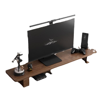 Solid wood display heightening rack computer desk shelve desk surface station accommodating frame notebook table bracket