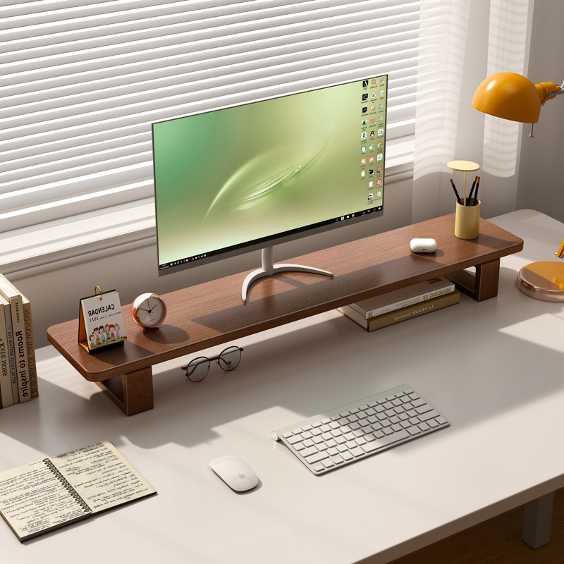 Display heightening rack solid wood table Shelf notebook computer bracket containing home desktop screen bay-Taobao