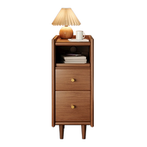 Solid Wood Bed Head Cabinet Extremely Narrow Shelf Small Family Type Bedroom Clip Slit Cabinet Home Simple Bed Gap Ultra Narrow Containing Cabinet
