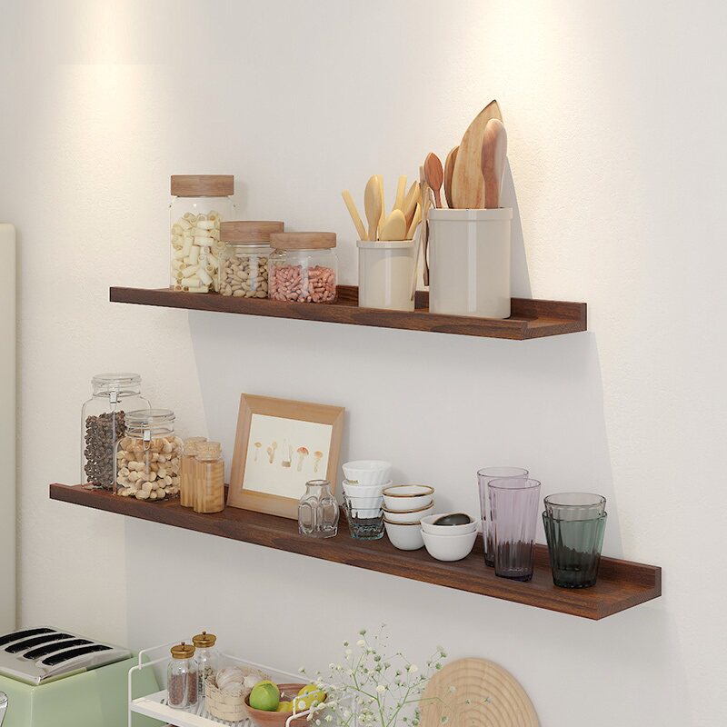 Solid Wood Separator Shelf Living Room Containing Wall Wall wall Kitchen Lined Wooden Laminate Trim Shelf Wall-Taobao