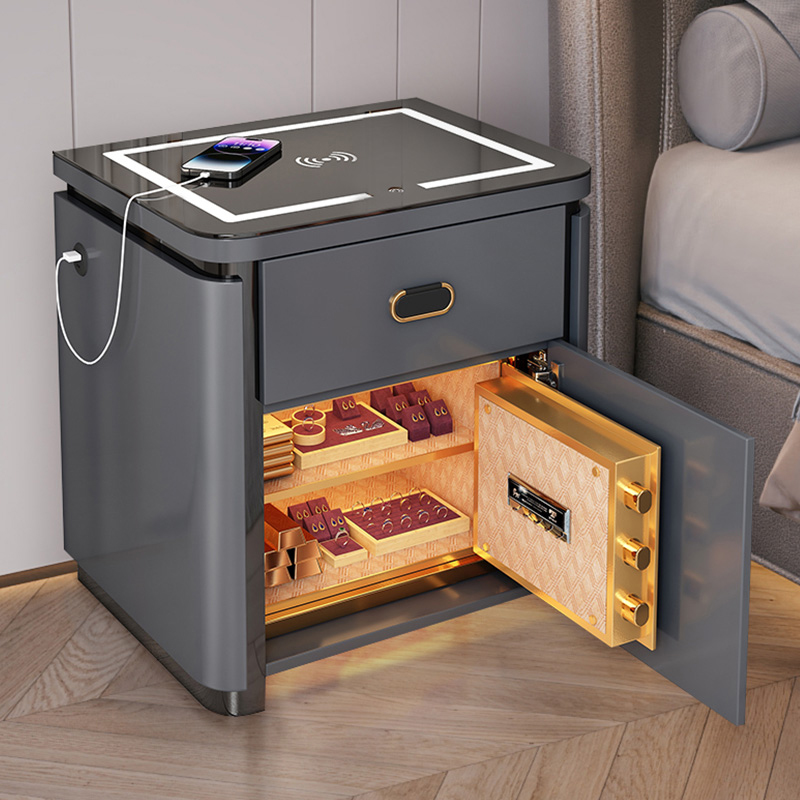 Smart Bed Head Cabinet Safes INTEGRAL BEDROOM HOME WIRELESS CHARGING LIGHT LUXURY SUPERIOR HIGH END CONTAINING LOCKERS -TAOBAO