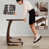 Приставной столик для дивана из массива дерева, передвижной прикроватный столик с колесиками, боковой шкаф для дома, гостиной, маленькой квартиры, C-образный небольшой журнальный столик