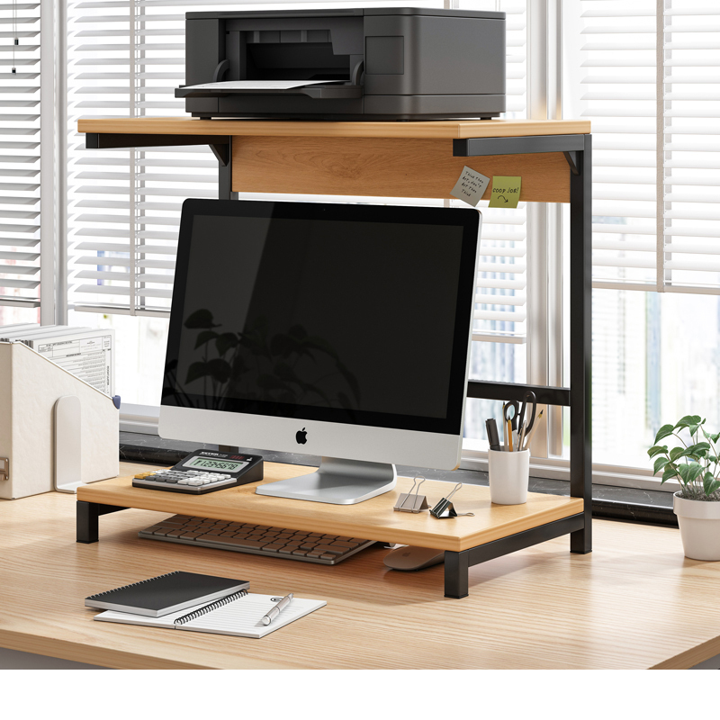 Computer Monitor Stand Riser Base Bracket Desktop Bookshelf Office Desk Organizer Printer Storage Shelf