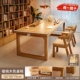 Двойное сиденье [комбинация стола и стула из резинового дерева] цвет вишневого дерева 120*80, одиночный стол + два стула