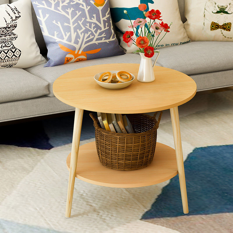 Balcony small tea table sofa side table side table small apartment simple modern small round table simple small table tea table