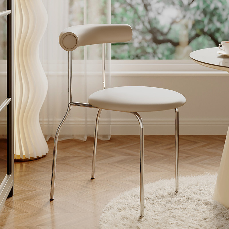 Dining chair Nordic light lavish home leaning back chair dining table and chairs Living room Stacked leaning back chair Bedroom desk Egg Roll Chair-Taobao