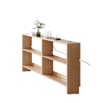 Full solid wood bedroom headboard tail strip cabinet leaning against wall floor small family type space utilizing sofa rear object storage rack