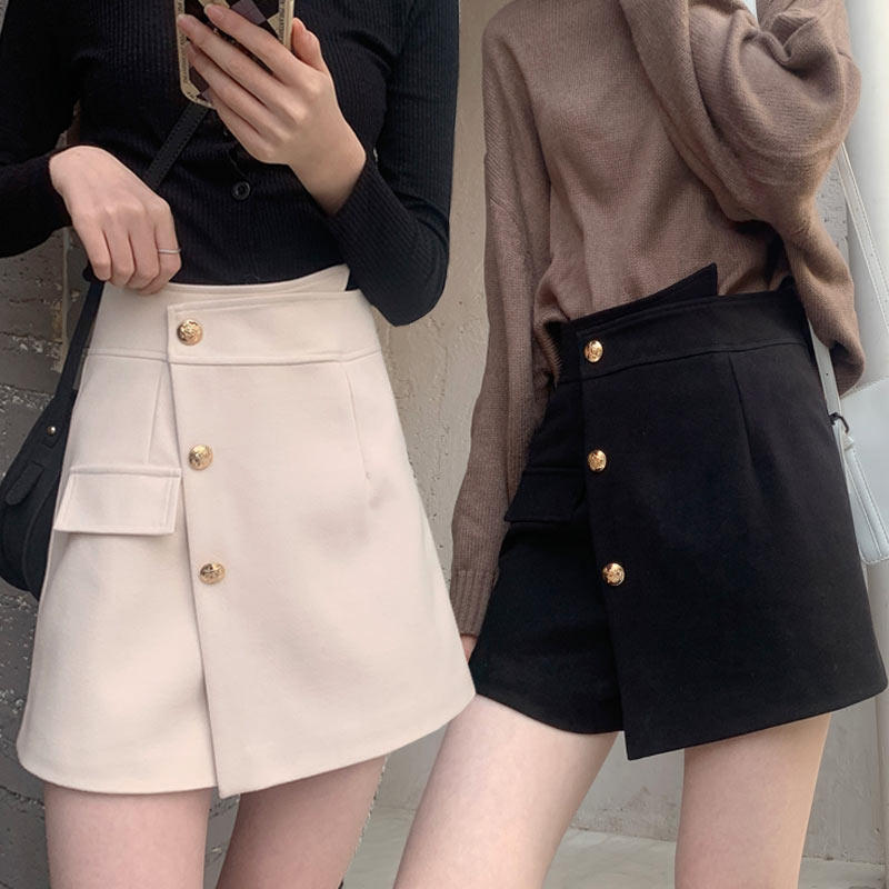 Large size dress pants women's spring new 2022 exploits outside wearing Korean version Lean Fashion A Character Broadlegged Pants Hair Shorts