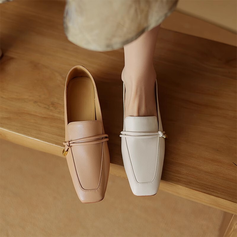 Super Soft White Sheepskin Loafers for Women 2026 New Summer Square Toe Chunky Heel Mid-Heel High-Heeled Shoes Chanel Style Single Shoes Super Soft White Sheepskin Loafers for Women 2026 New Summer Square Toe Chunky Heel Mid-Heel High-Heeled Shoes Chanel Style Single Shoes