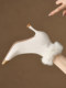 White short boots, high-end winter high heels, women's stiletto fur shoes, rabbit fur boots, temperament, French ankle boots