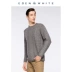 St. Xuerong 2019 mùa thu và mùa đông áo len cashmere mới nam cổ tròn nặng retro Alan xoắn đan áo thun - Áo len Cashmere