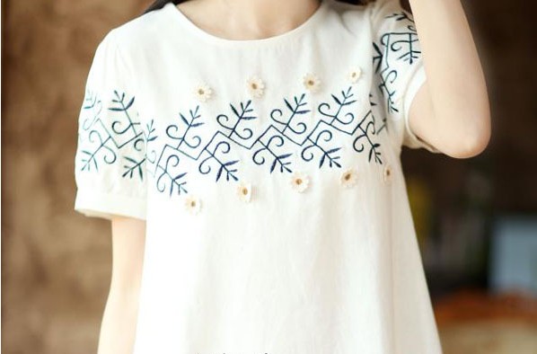 Mùa hè mới thai sản váy ngắn tay cotton dễ thương phim hoạt hình in dài lỏng T-Shirt của phụ nữ áo triều thời trang