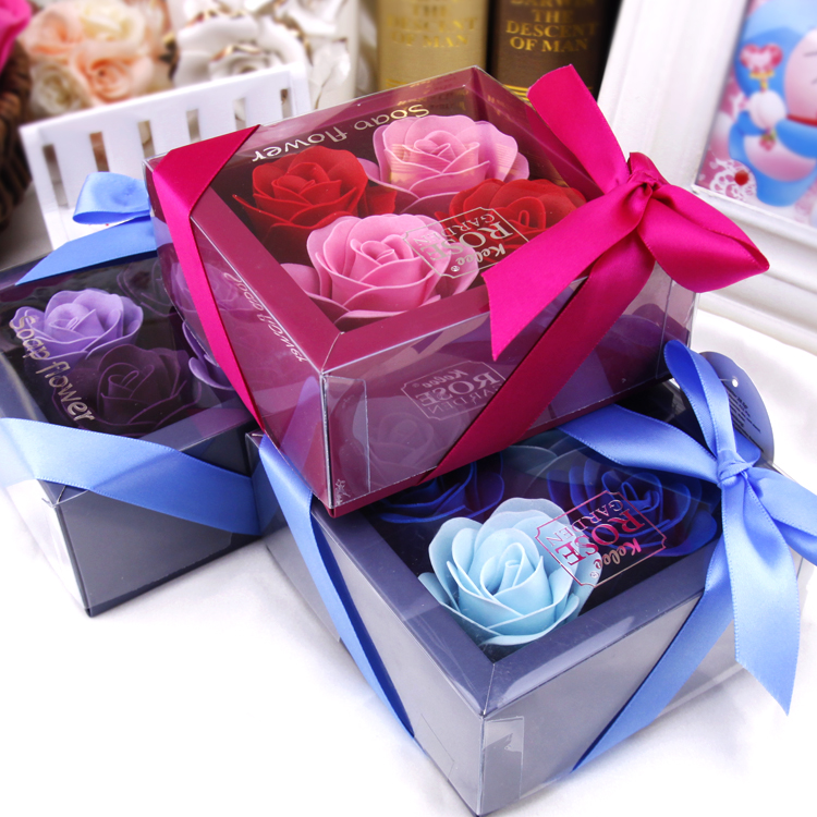 Soap flower gift soap rose small gift box practical creative gift teacher's day mother's day to send teacher