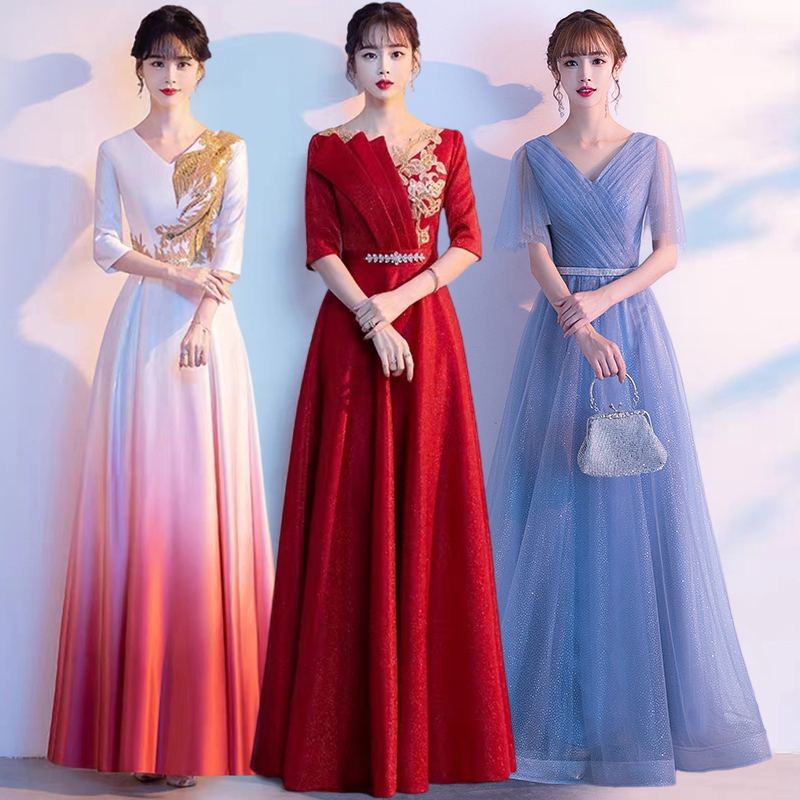 Choral Performance Clothing Women's Long Dress 2026 New Adult Solo Stage Performance Clothing Conductor Choir Dress