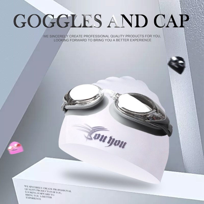 Swimming goggles male and female high-definition waterproof anti-fog myopia electroplating adult children swimming glasses cap suit swimming equipment - Taobao