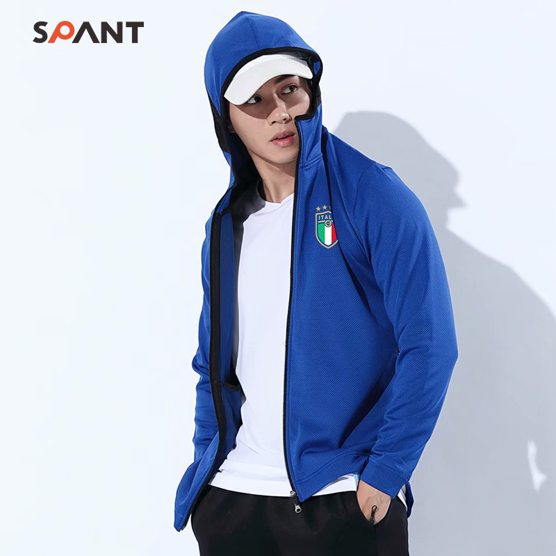 Spant Sports coat male head Juve Brazil Italian football suit hood for French jersey custom