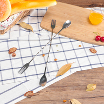 Stainless steel long bar Spoon Spiral Stirring Stick Cocktail Wine Spoon Conditioning Coffee Milky Tea Stir Spoon more spoonful