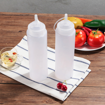 Plastic Sauce Juice Bottle Squeeze Bottle Framed Flower Mouth Anti Spill Pot Jam Tomato Salad Chocolate Sauce Bottle Squeeze Bottle