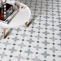 Gray art tile 200x200 black and white parquet tile Flower tile kitchen restaurant chain kitchen kitchen bathroom wall tile
