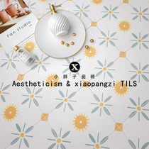 Nordic retro Blossom Brick flower Imitation Antique Tile floor tiles Living room Restaurant Balcony Toilet Kitchen Wall Brick 300