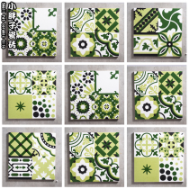 Green tile kitchen toilet balcony tile wall tile floor tile retro brick Mediterranean garden tile Nordic tile