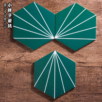 Ray hexagonal tiles Nordic style hexagonal tiles retro flower tiles hexagonal tiles antique tiles antique tiles wall tiles