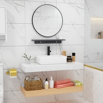 Nordic small apartment modern simple sink bathroom cabinet combination washbasin toilet toilet wash basin