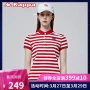 Kappa Kappa back to back Nữ áo sơ mi POLO thể thao tay ngắn sọc nửa tay áo sơ mi kẻ sọc K0822PD63 - Áo polo thể thao áo polo uniqlo